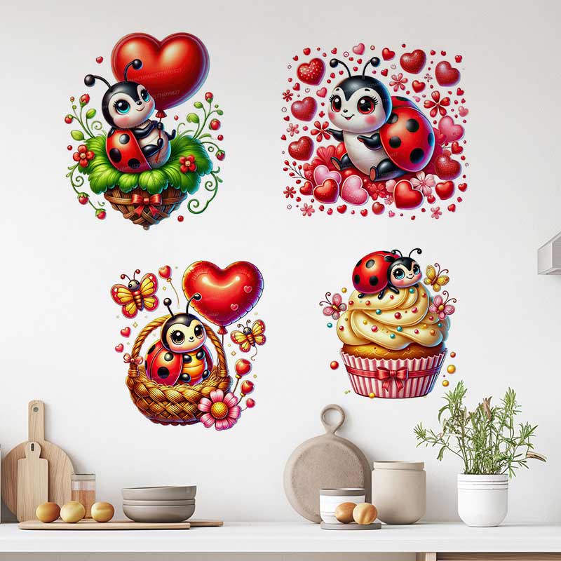 Baby Nursery Wallpaper - Cute Ladybug Wall Sticker Baby Kids