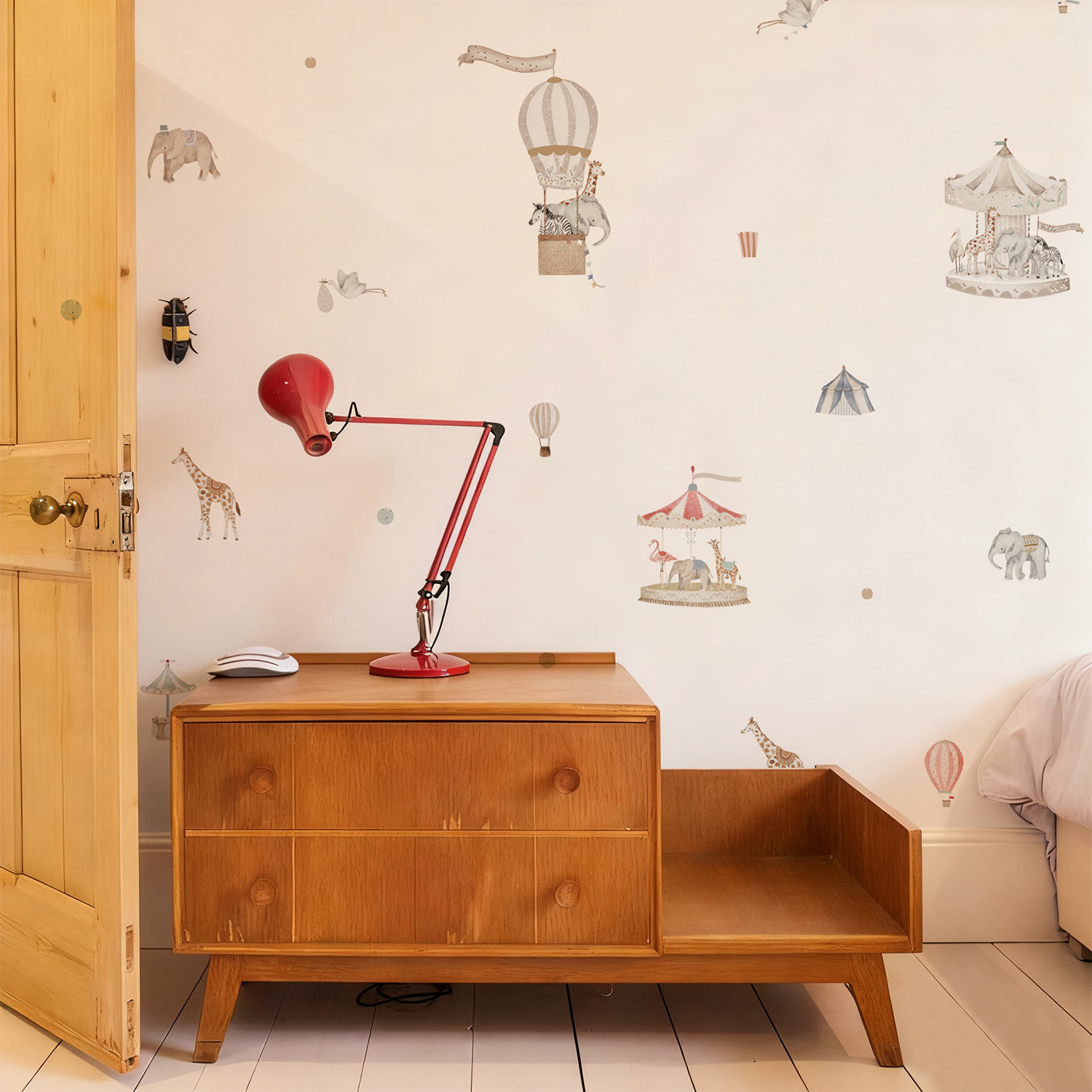 Baby Nursery Diy - Retro Watercolor Wonderful Encounters of Animals