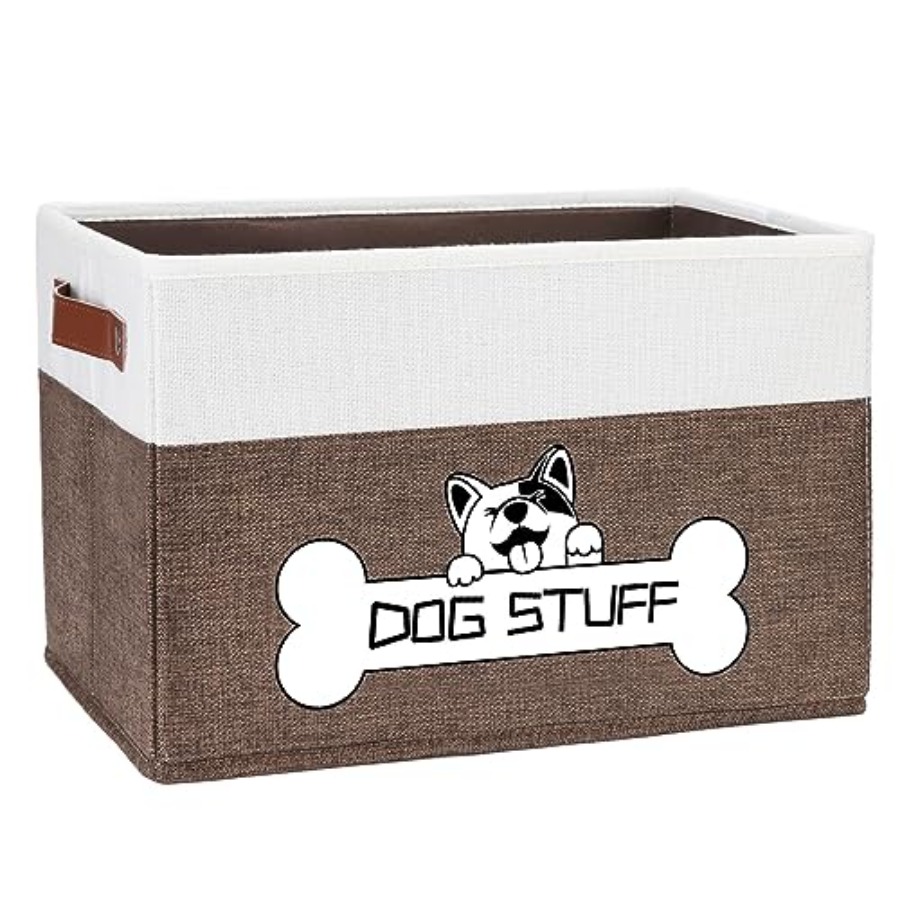 Storage Basket Fabric - Foldable Dog Toy Box, Fabric Pet