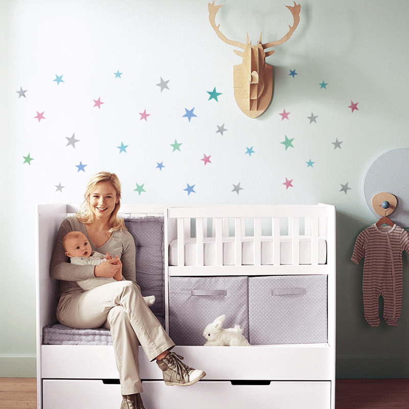 Baby Nursery Wallpaper - Stars Wall Sticker For Kids Room