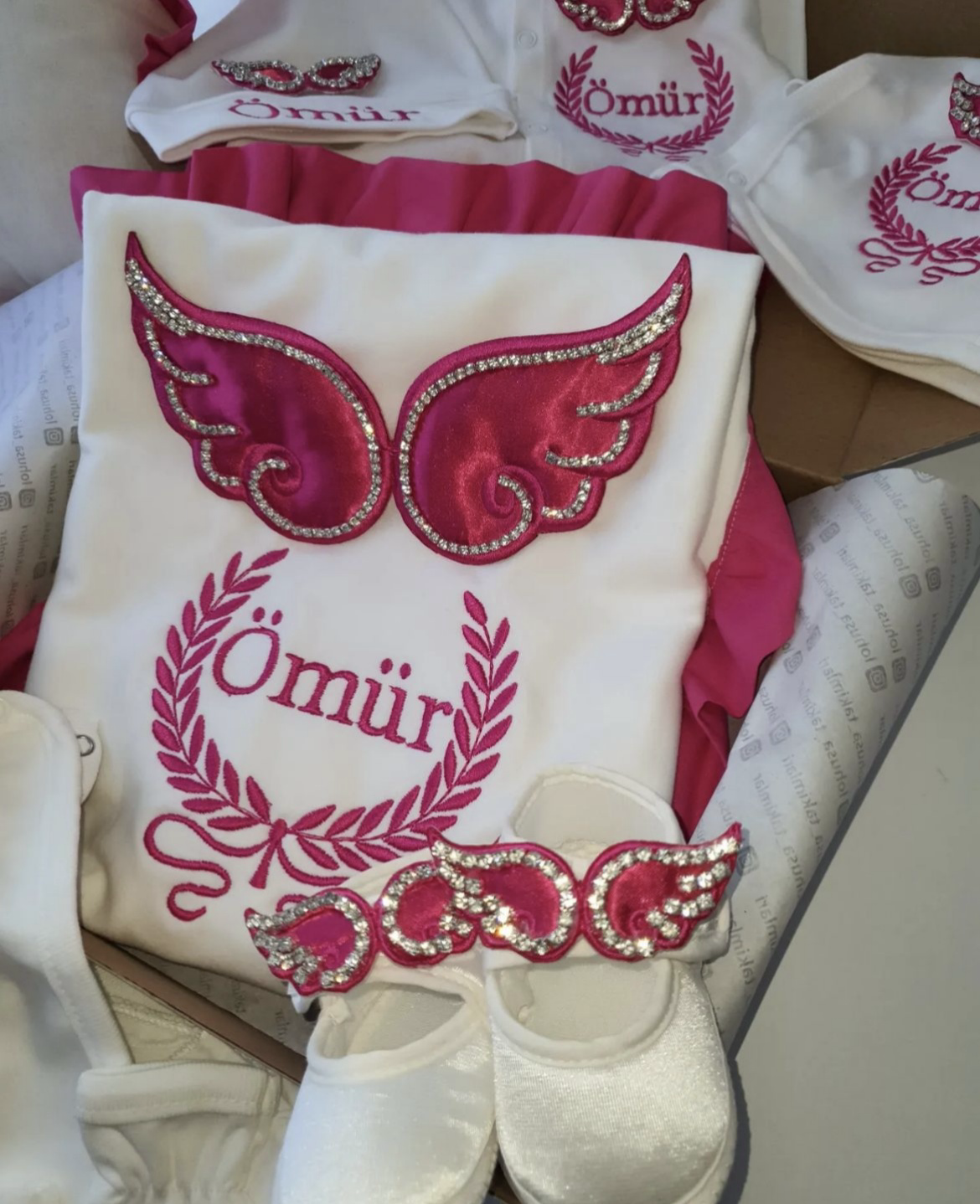 Baby Nursery Bedding - Dollbling Hospital Exit 5pcs Embroidery Name