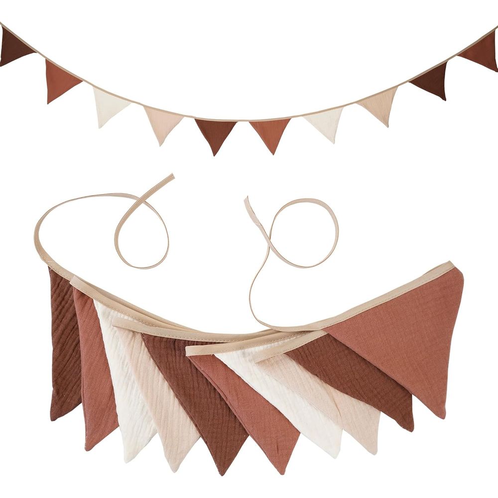Baby Nursery Neutral - Handcrafted Neutral String Banner Set, 2-Pack,