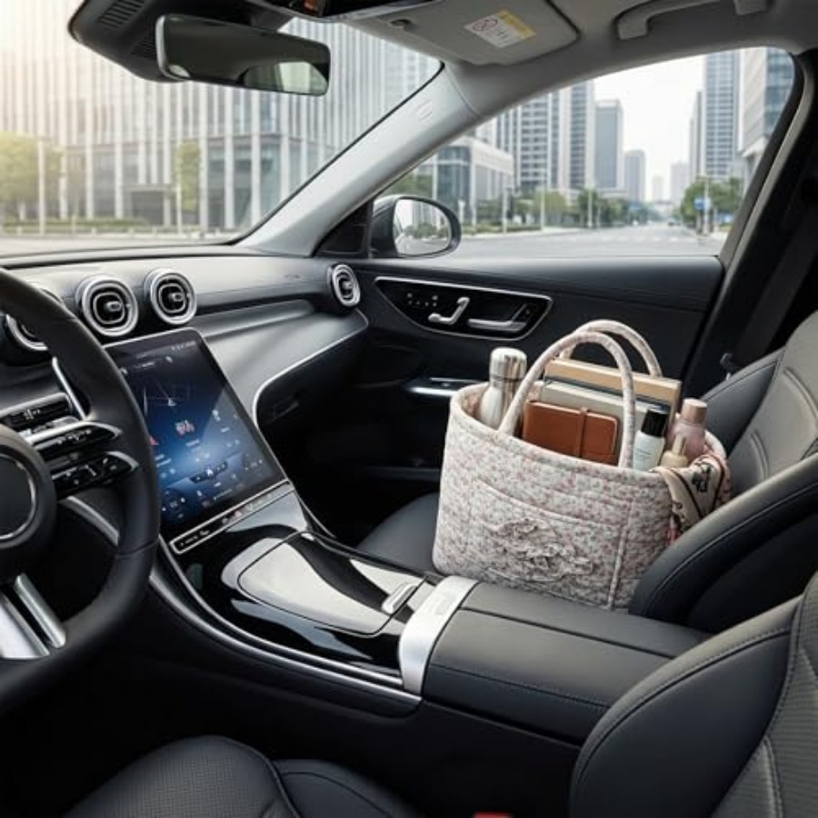Car Storage Basket, Quilted Fa - Storage Basket Fabric recensione e prezzo