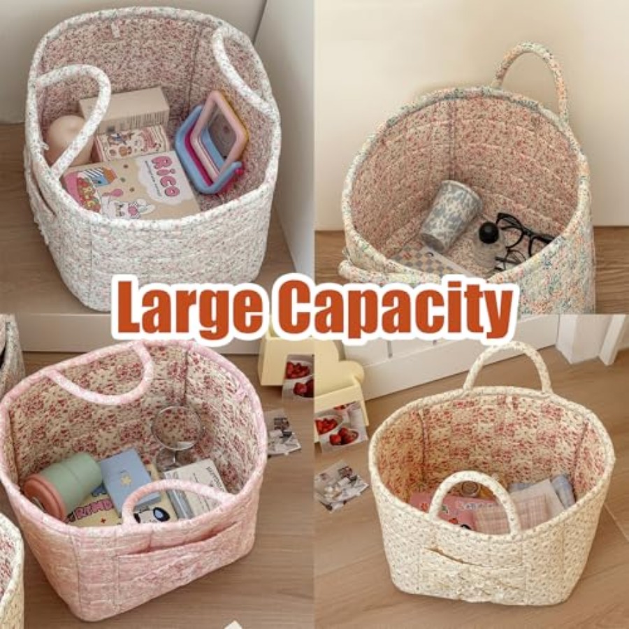 Car Storage Basket, Quilted Fa - Storage Basket Fabric recensione e prezzo