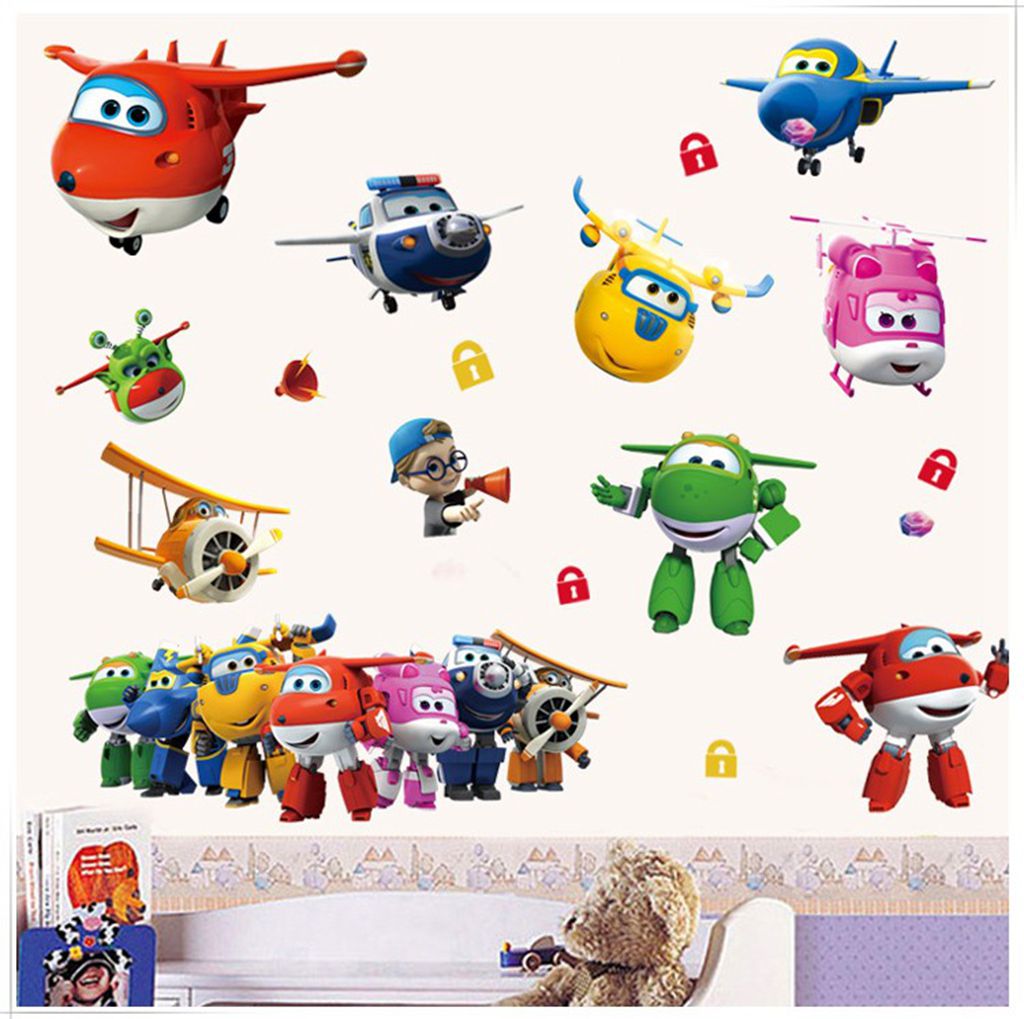 Hot Cartoon Super Wings Deform - Baby Nursery Wallpaper recensione e prezzo