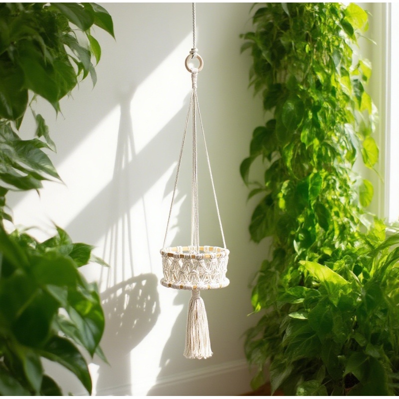 1/2/3-Tier Macrame Hanging Fru - Storage Basket Fabric recensione e prezzo