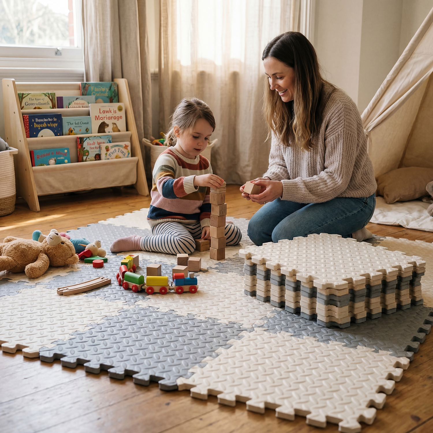 Large 4Pcs 60x60cm Baby Play M - Baby Nursery Carpet recensione e prezzo