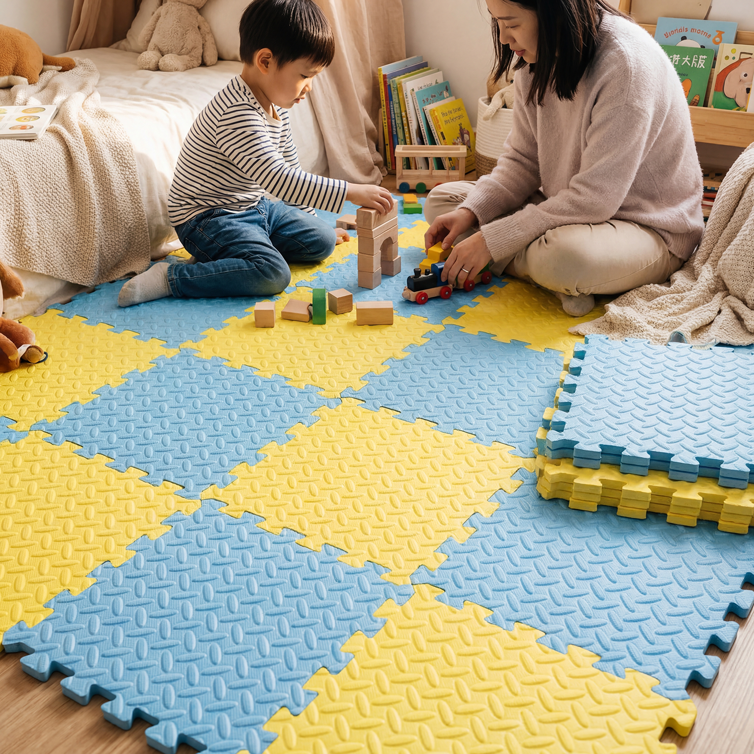 Large 4Pcs 60x60cm Baby Play M - Baby Nursery Carpet recensione e prezzo