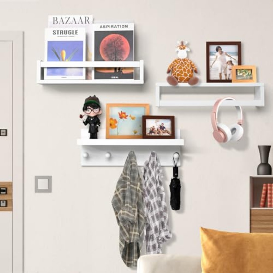 Set of Four Floating Book Shel - Baby Nursery Floating Shelves recensione e prezzo