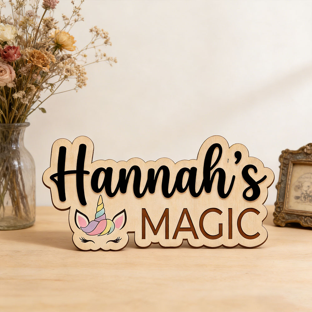 Custom Unicorn Magic Name Door - Baby Nursery Themes Girl recensione e prezzo