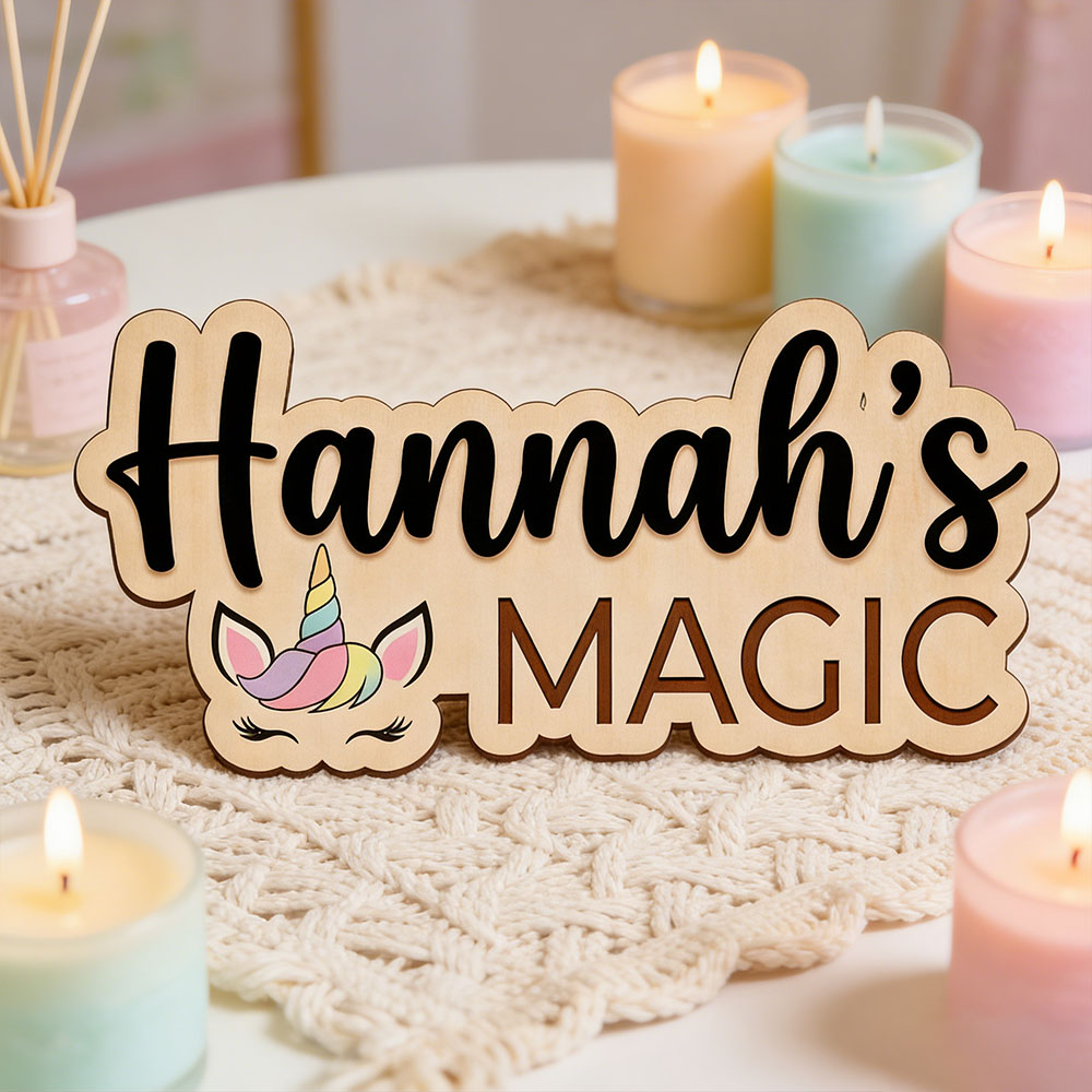 Custom Unicorn Magic Name Door - Baby Nursery Themes Girl recensione e prezzo