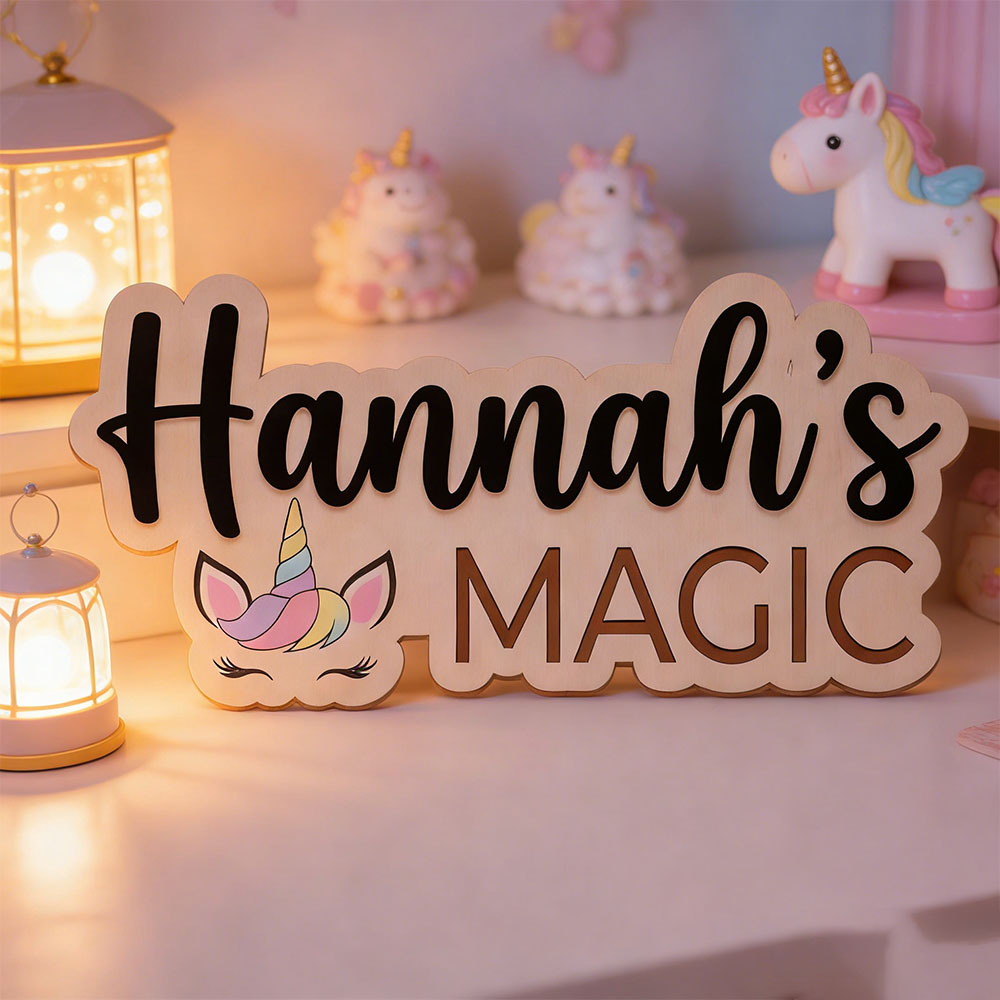 Custom Unicorn Magic Name Door - Baby Nursery Themes Girl recensione e prezzo