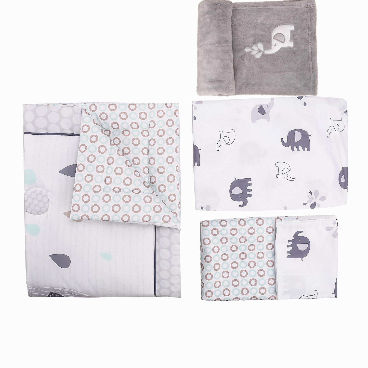 4Pcs Crib Bedding Set for Boys - Baby Nursery Bedding recensione e prezzo