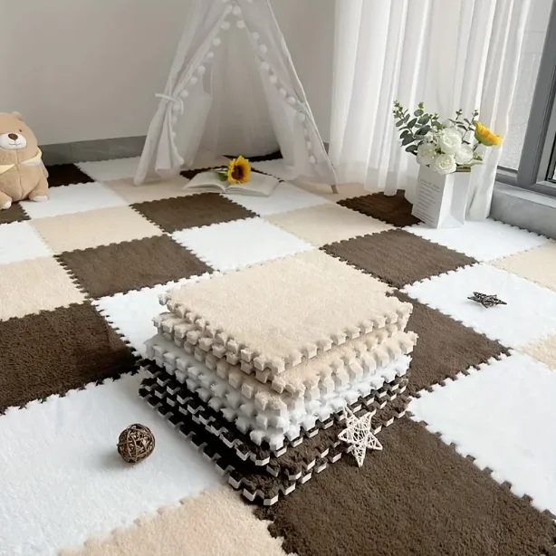 Soft Fluffy Puzzle Foam Floor  - Baby Nursery Carpet recensione e prezzo