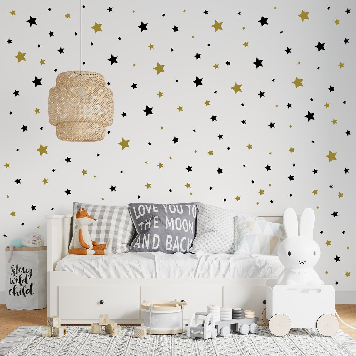 Cartoon 65Pcs Star Wall Sticke - Baby Nursery Set Furniture recensione e prezzo