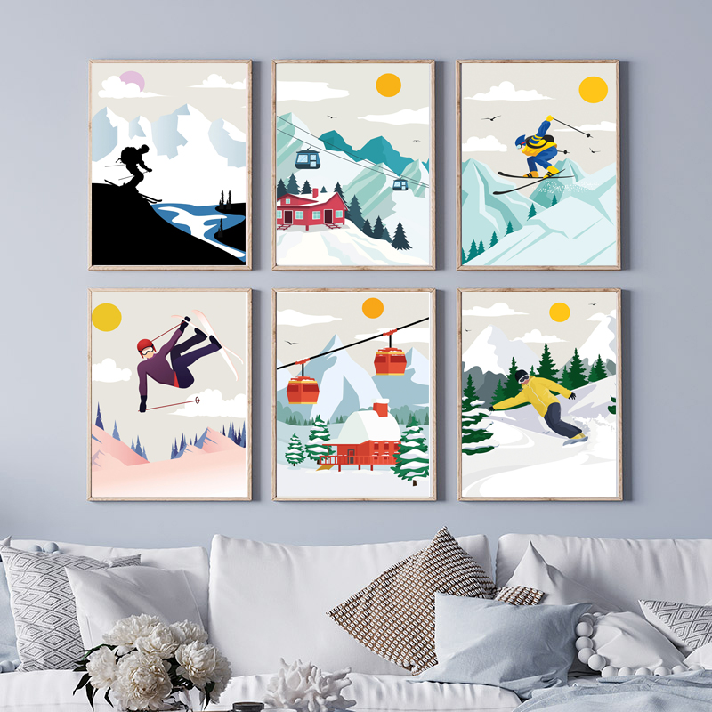 Minimalist Snow Mountain Canva - Baby Nursery Themes Girl recensione e prezzo