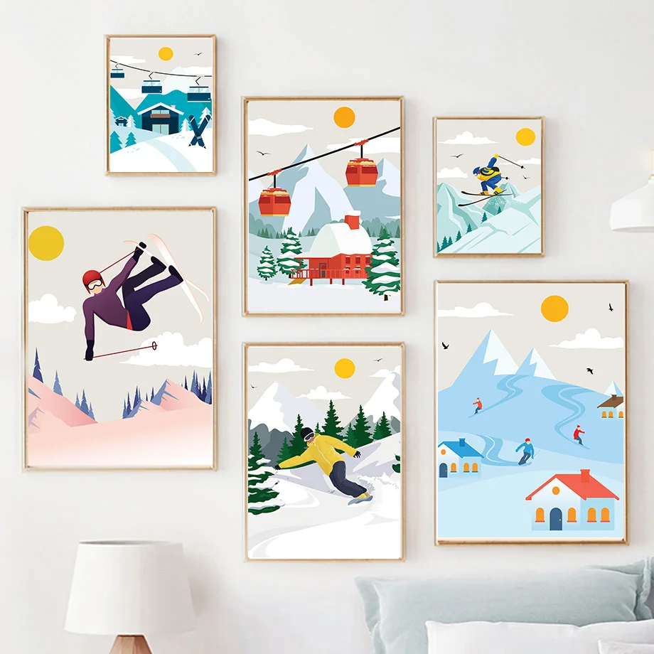 Minimalist Snow Mountain Canva - Baby Nursery Themes Girl recensione e prezzo