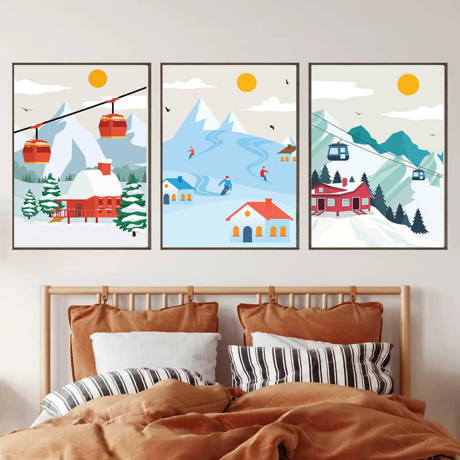 Minimalist Snow Mountain Canva - Baby Nursery Themes Girl recensione e prezzo