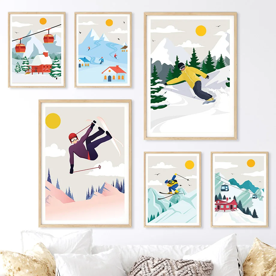 Minimalist Snow Mountain Canva - Baby Nursery Themes Girl recensione e prezzo