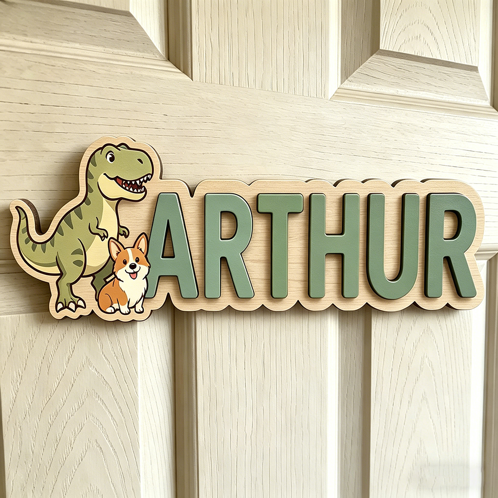 Whimsical Dinosaur & Puppy Cus - Baby Nursery Neutral recensione e prezzo