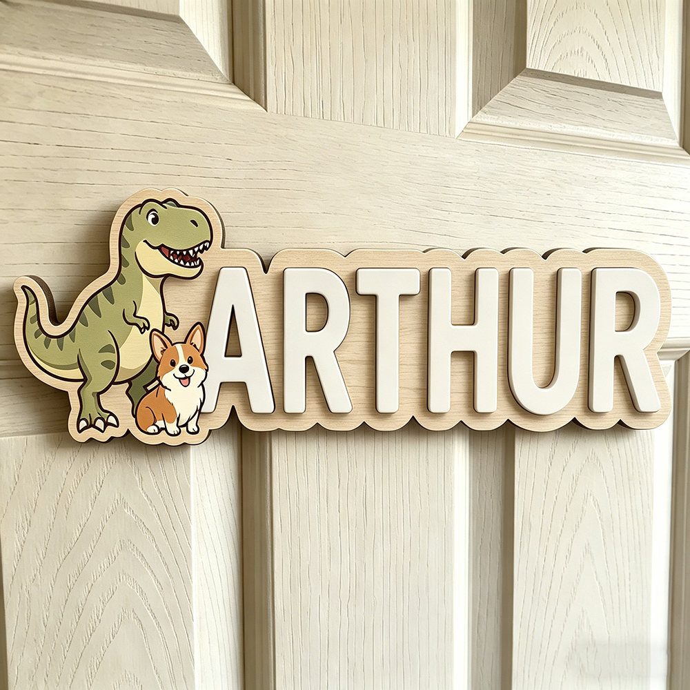 Whimsical Dinosaur & Puppy Cus - Baby Nursery Neutral recensione e prezzo