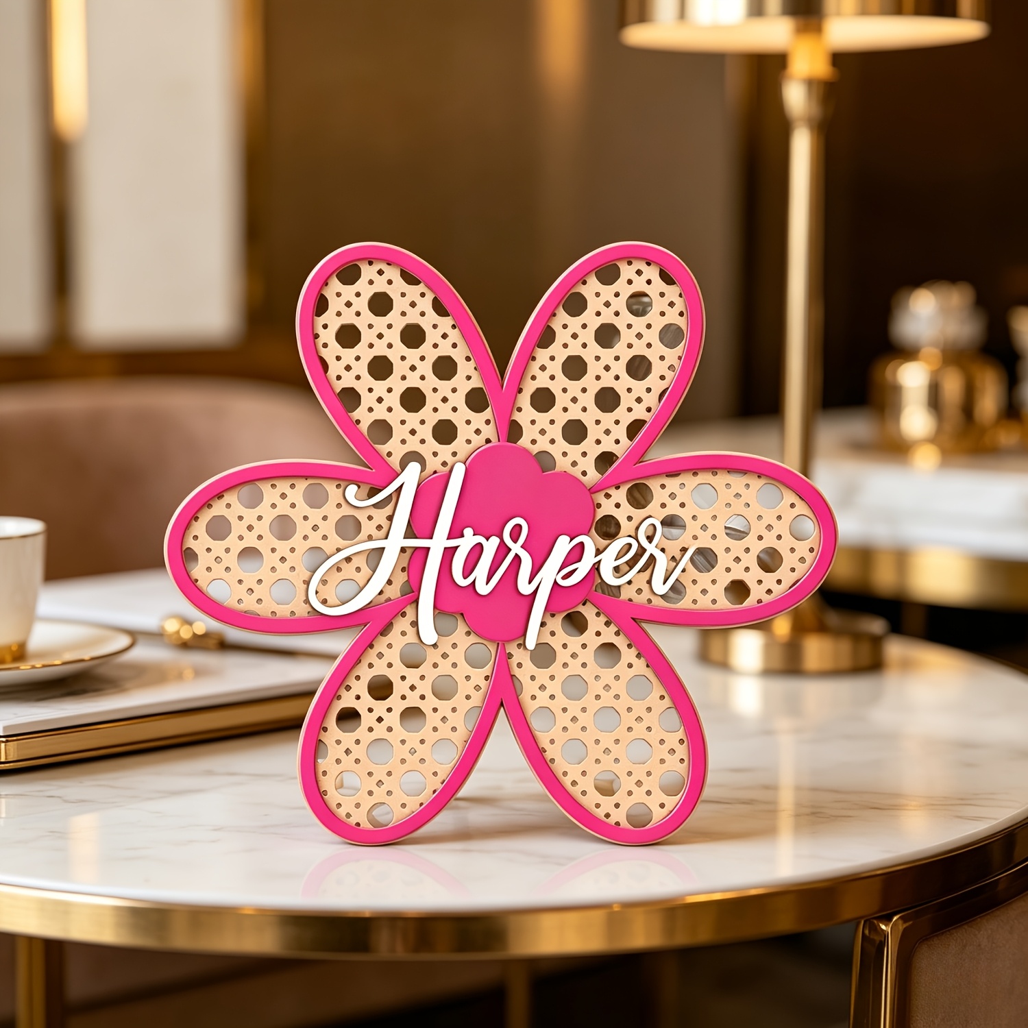 Personalized Boho Rattan Flowe - Baby Nursery Decor recensione e prezzo