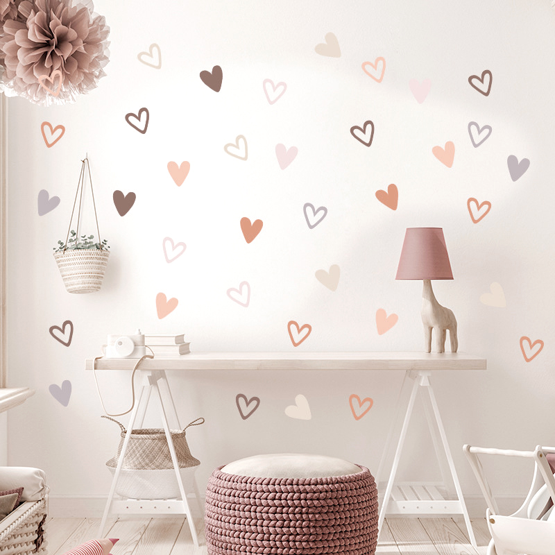 36Pcs Boho Hearts Wall Sticker - Baby Nursery Wallpaper Girl recensione e prezzo