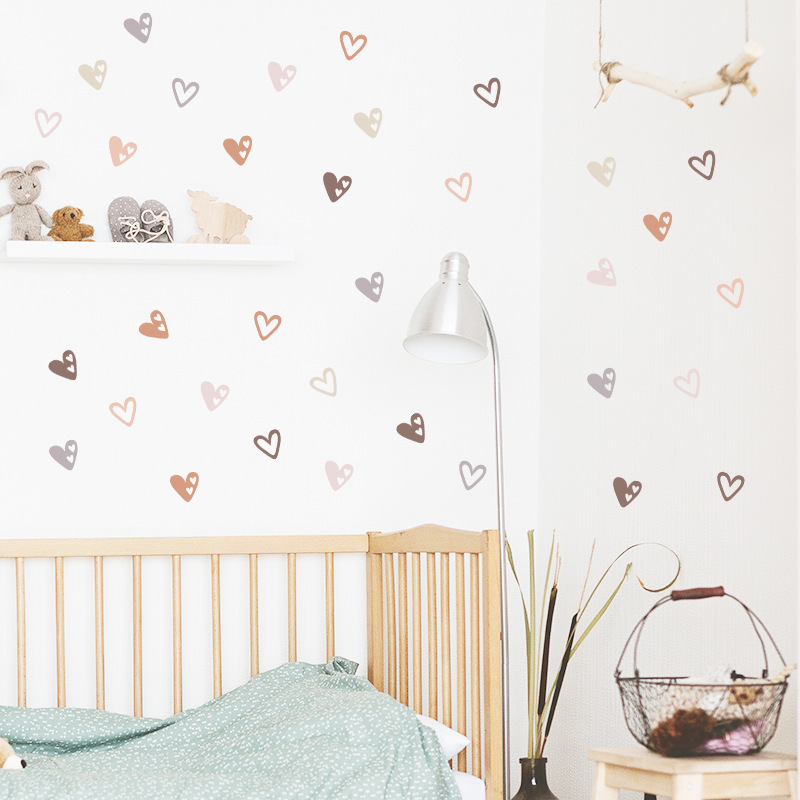 36Pcs Boho Hearts Wall Sticker - Baby Nursery Wallpaper Girl recensione e prezzo
