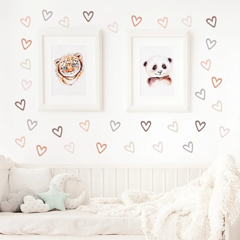 36Pcs Boho Hearts Wall Sticker - Baby Nursery Wallpaper Girl recensione e prezzo