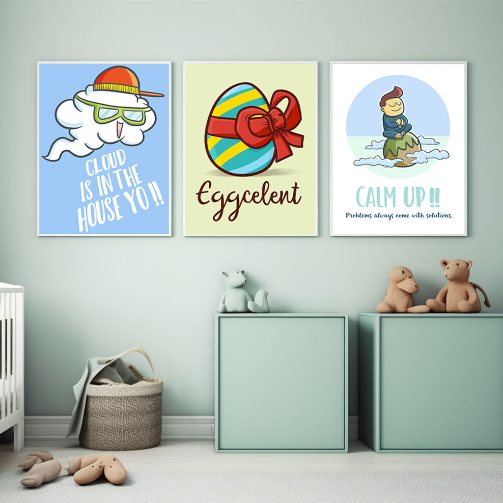 Cartoon Nursery Wall Art, Funn - Baby Nursery Quotes Wall Art recensione e prezzo