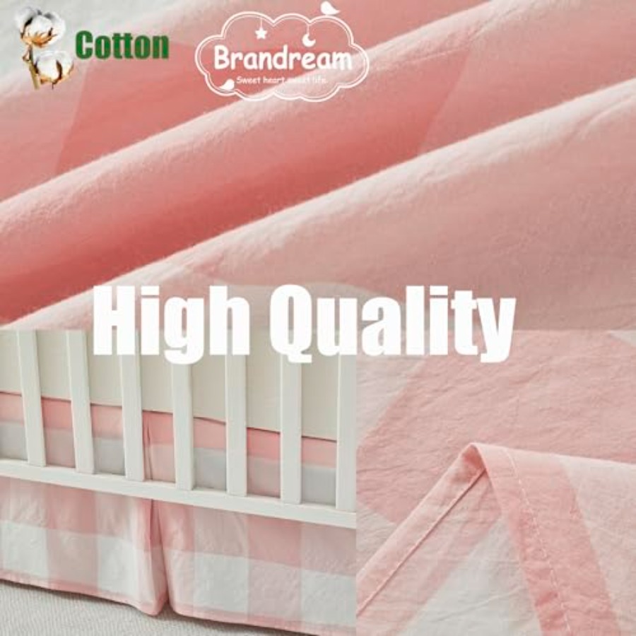 Crib Skirt Gingham Tailored Ba - Baby Nursery Neutral recensione e prezzo