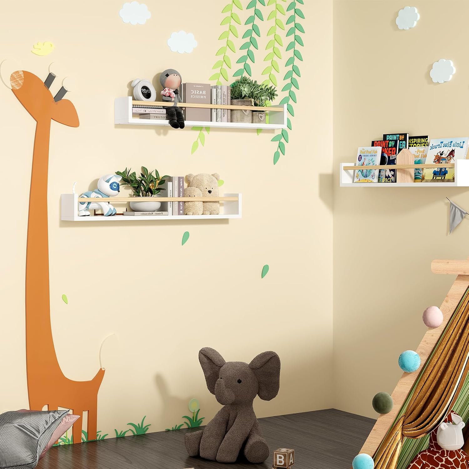Nursery Book Shelves, 23.6 Inc - Baby Nursery Floating Shelves recensione e prezzo