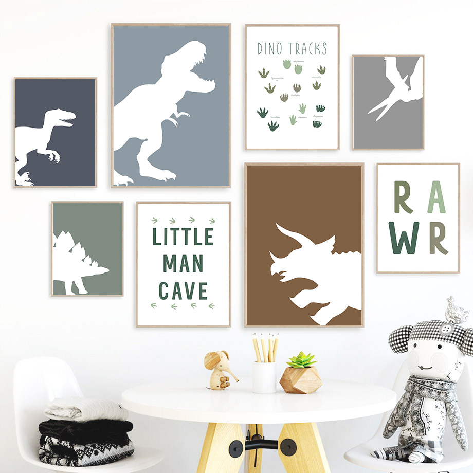 (2D canvas painting)Jurassic D - Baby Nursery Quotes Wall Art recensione e prezzo