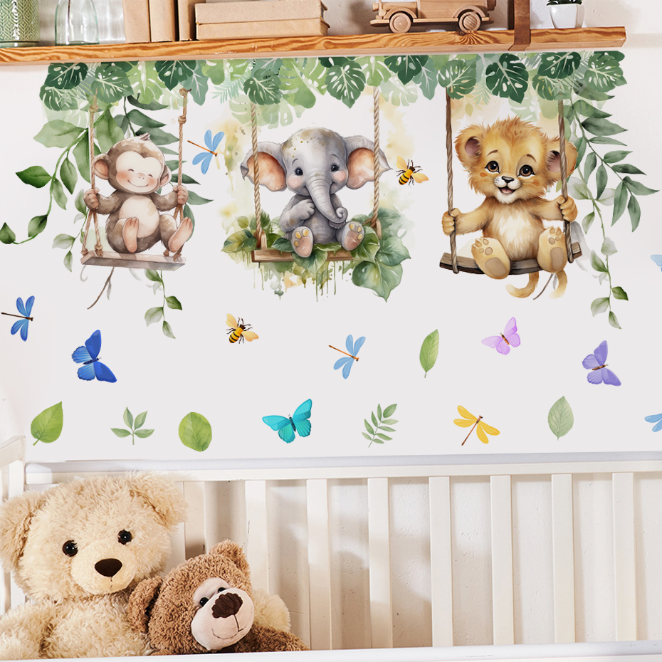 Cartoon Jungle Animals Theme W - Baby Nursery Themes Girl recensione e prezzo