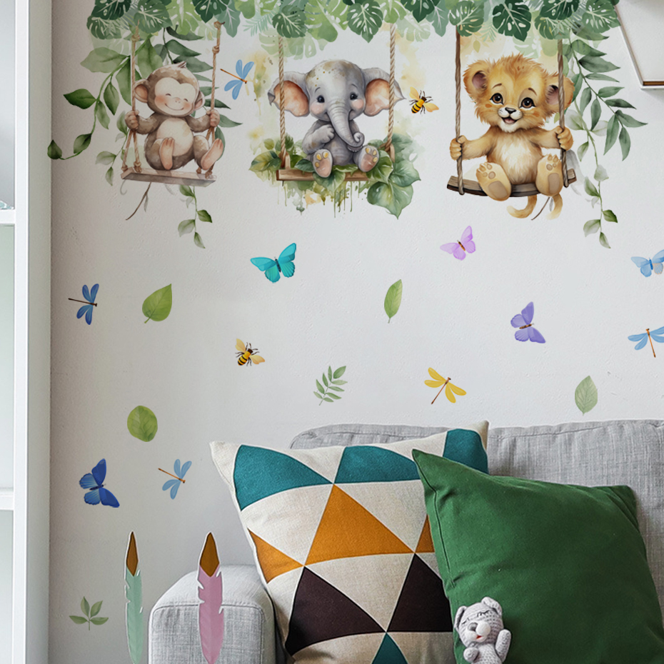 Cartoon Jungle Animals Theme W - Baby Nursery Themes Girl recensione e prezzo