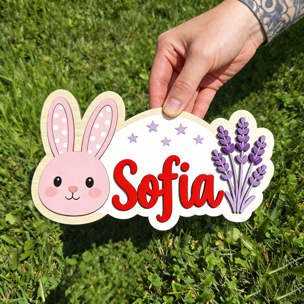 25cm Personalized Pastel Bunny - Baby Nursery Themes Girl recensione e prezzo