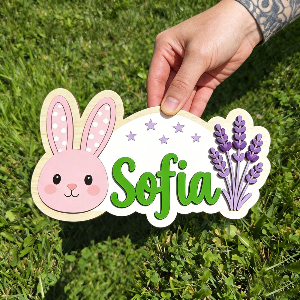 25cm Personalized Pastel Bunny - Baby Nursery Themes Girl recensione e prezzo