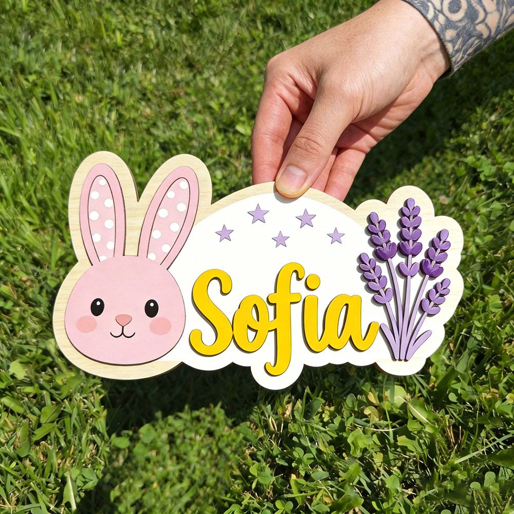 25cm Personalized Pastel Bunny - Baby Nursery Themes Girl recensione e prezzo