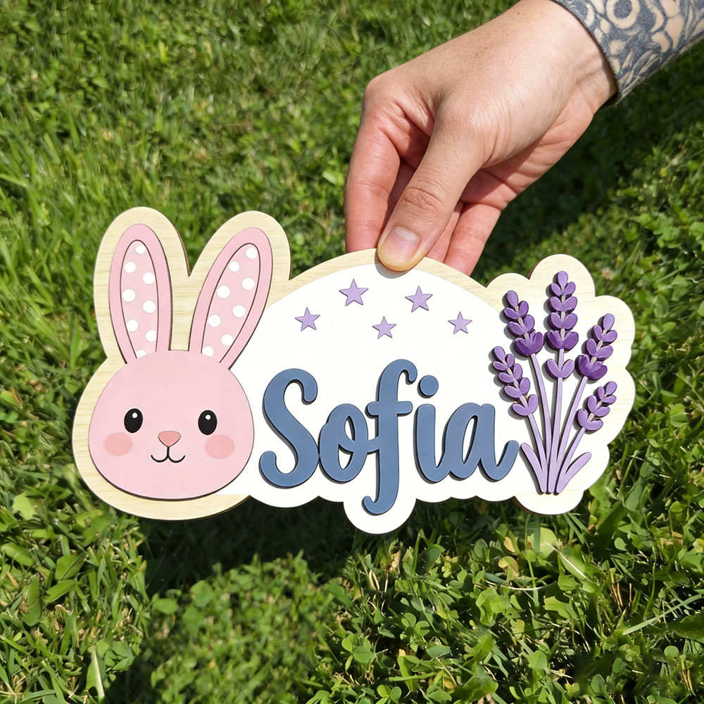 25cm Personalized Pastel Bunny - Baby Nursery Themes Girl recensione e prezzo