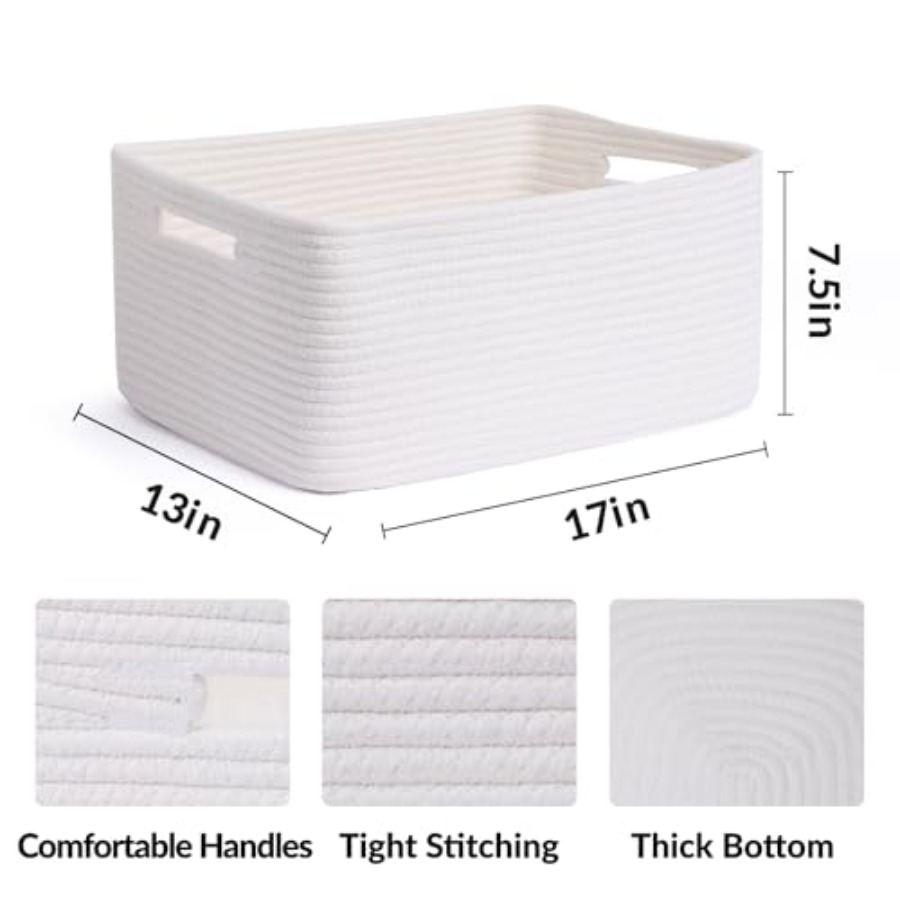 Large Storage Baskets for Orga - Baby Nursery Storage recensione e prezzo