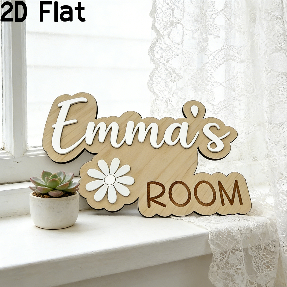1Pc Custom Flower Wooden Acryl - Baby Nursery Diy recensione e prezzo