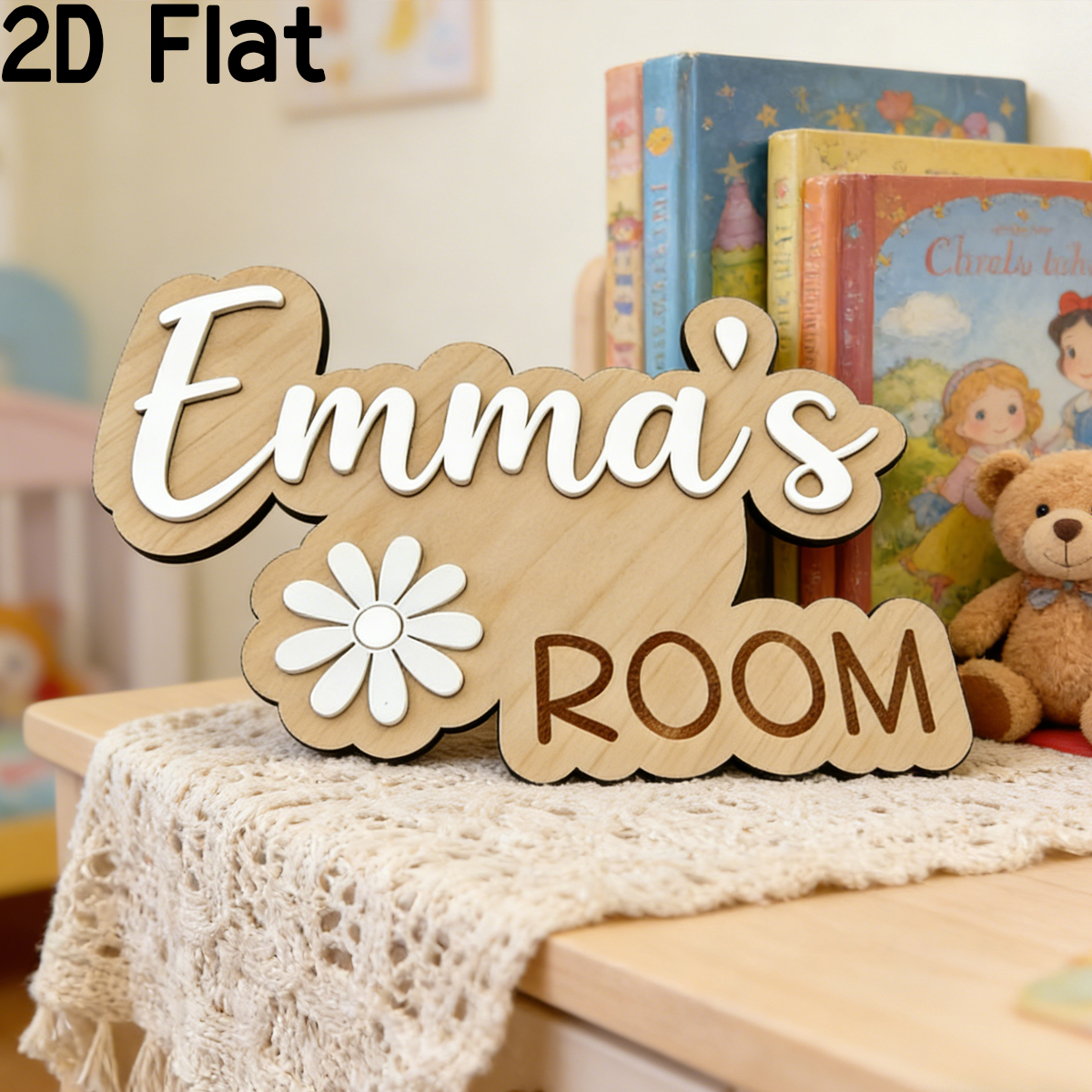 1Pc Custom Flower Wooden Acryl - Baby Nursery Diy recensione e prezzo
