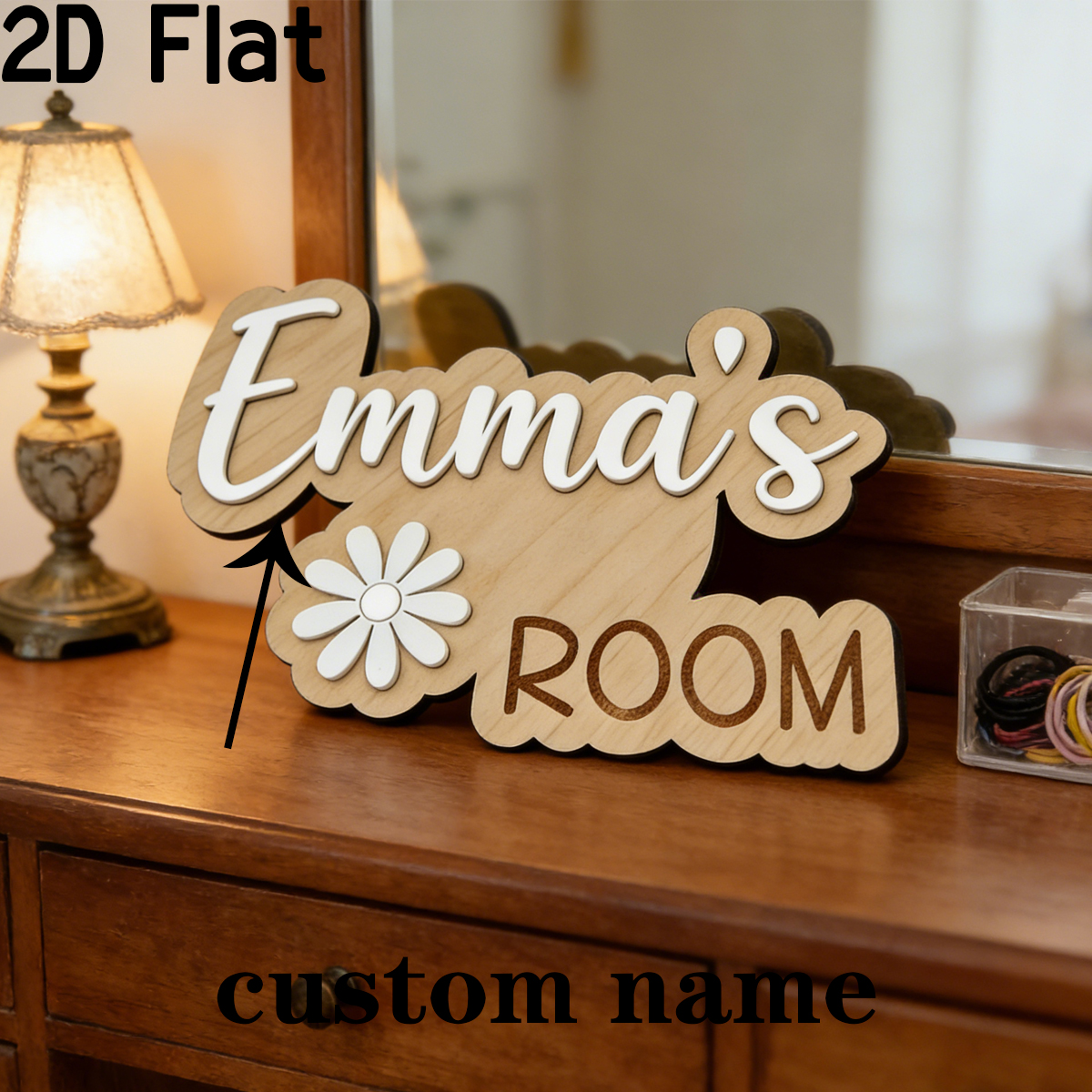 1Pc Custom Flower Wooden Acryl - Baby Nursery Diy recensione e prezzo