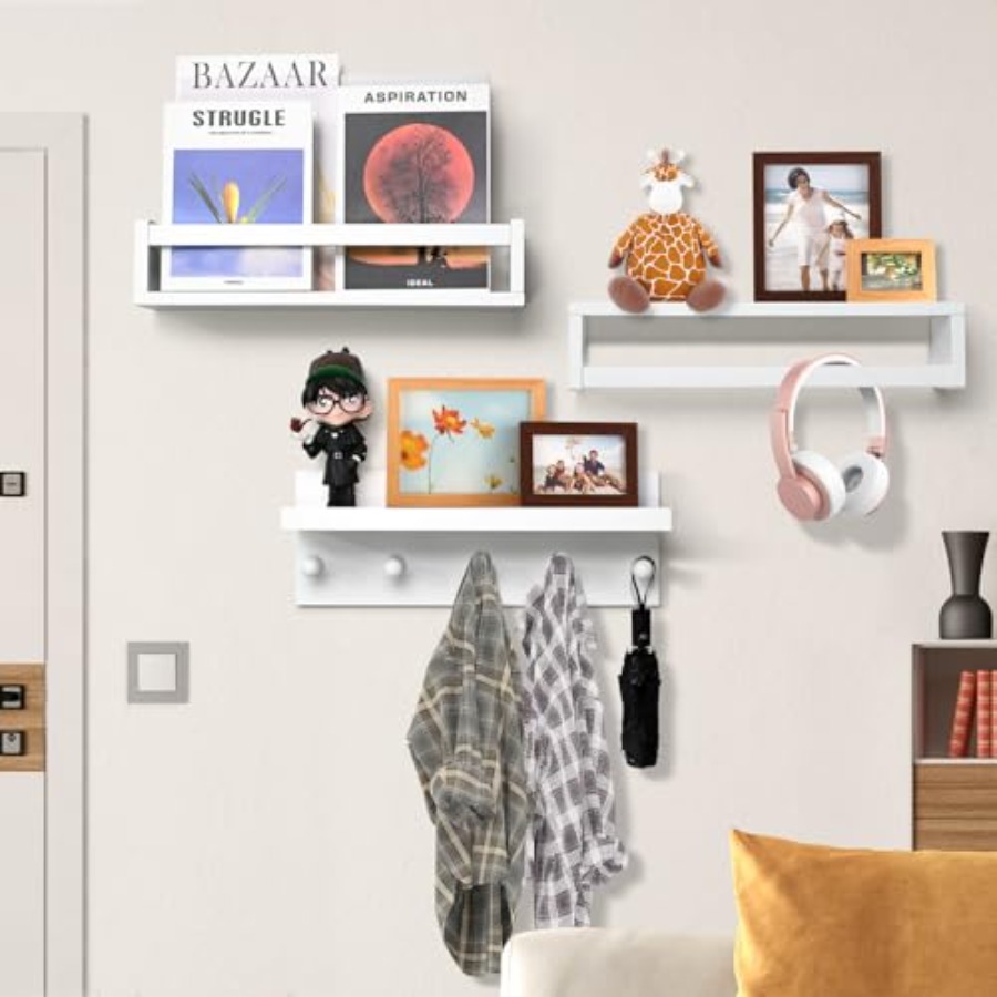 Set of Four Floating Book Shel - Baby Nursery Floating Shelves recensione e prezzo