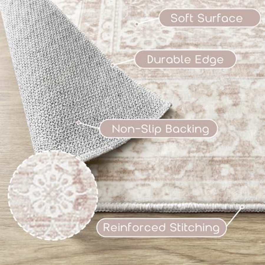 Pink Nursery Rug for Baby Girl - Baby Nursery Neutral recensione e prezzo