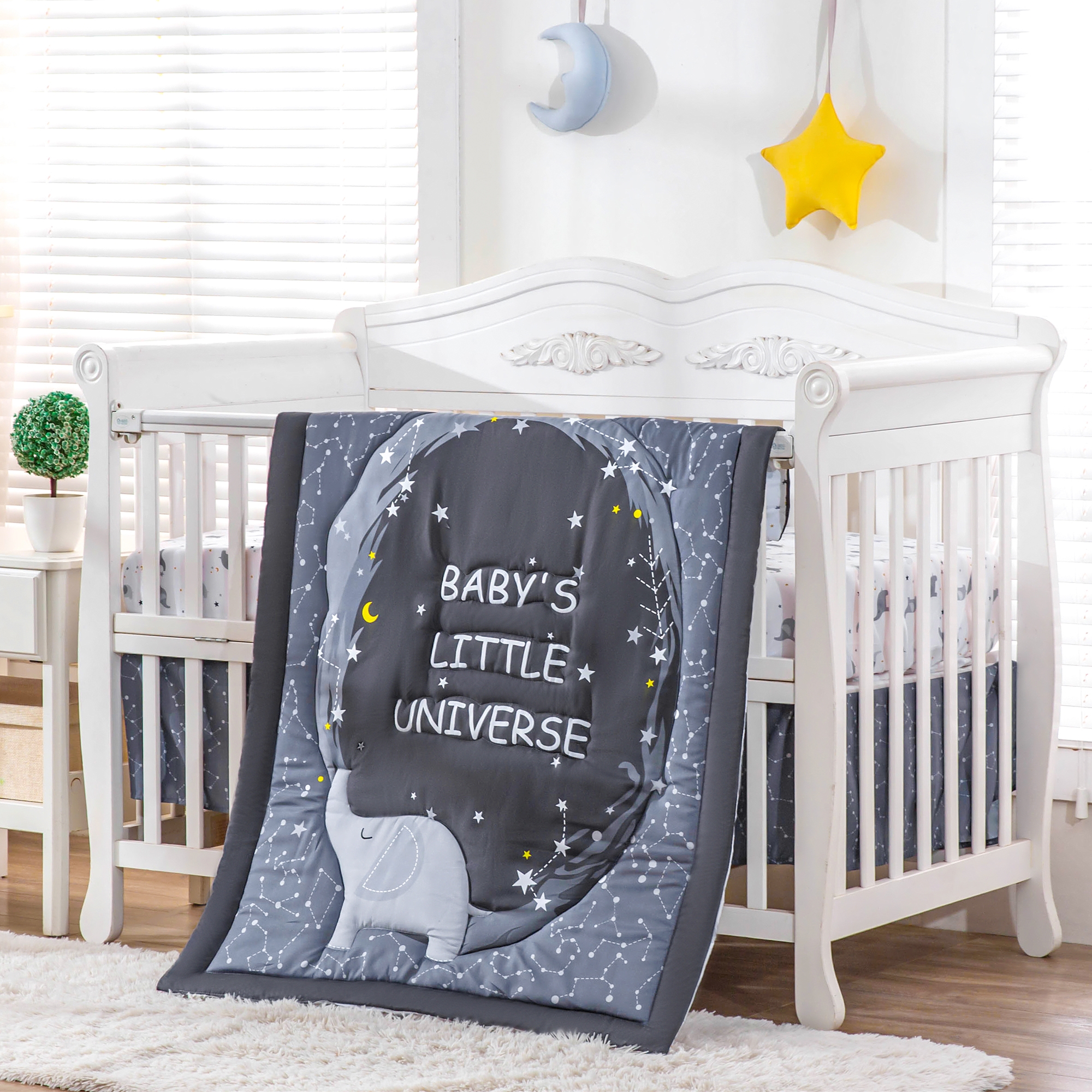 3Pcs Cosmic theme newborn Crib - Baby Nursery Themes Girl recensione e prezzo