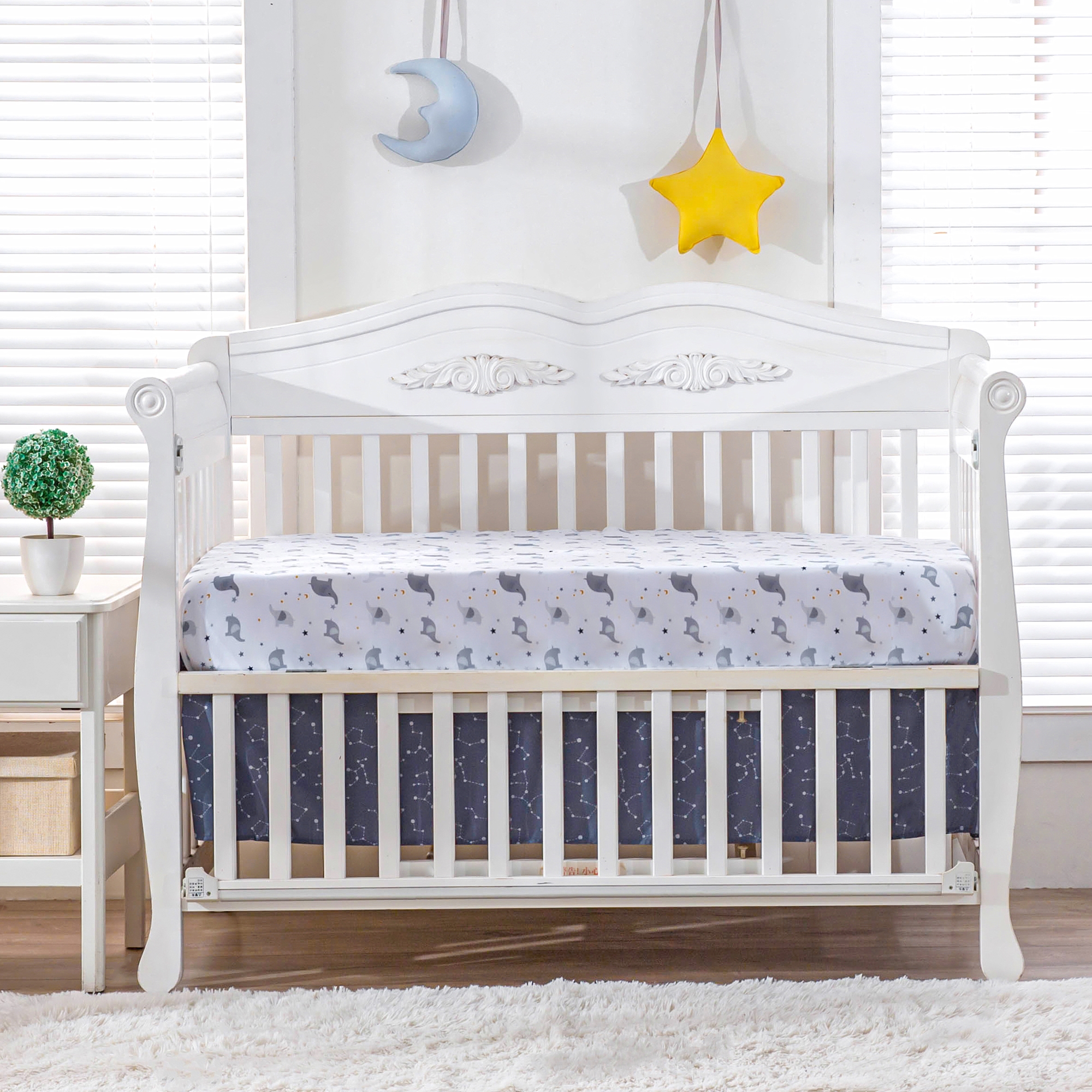 3Pcs Cosmic theme newborn Crib - Baby Nursery Themes Girl recensione e prezzo