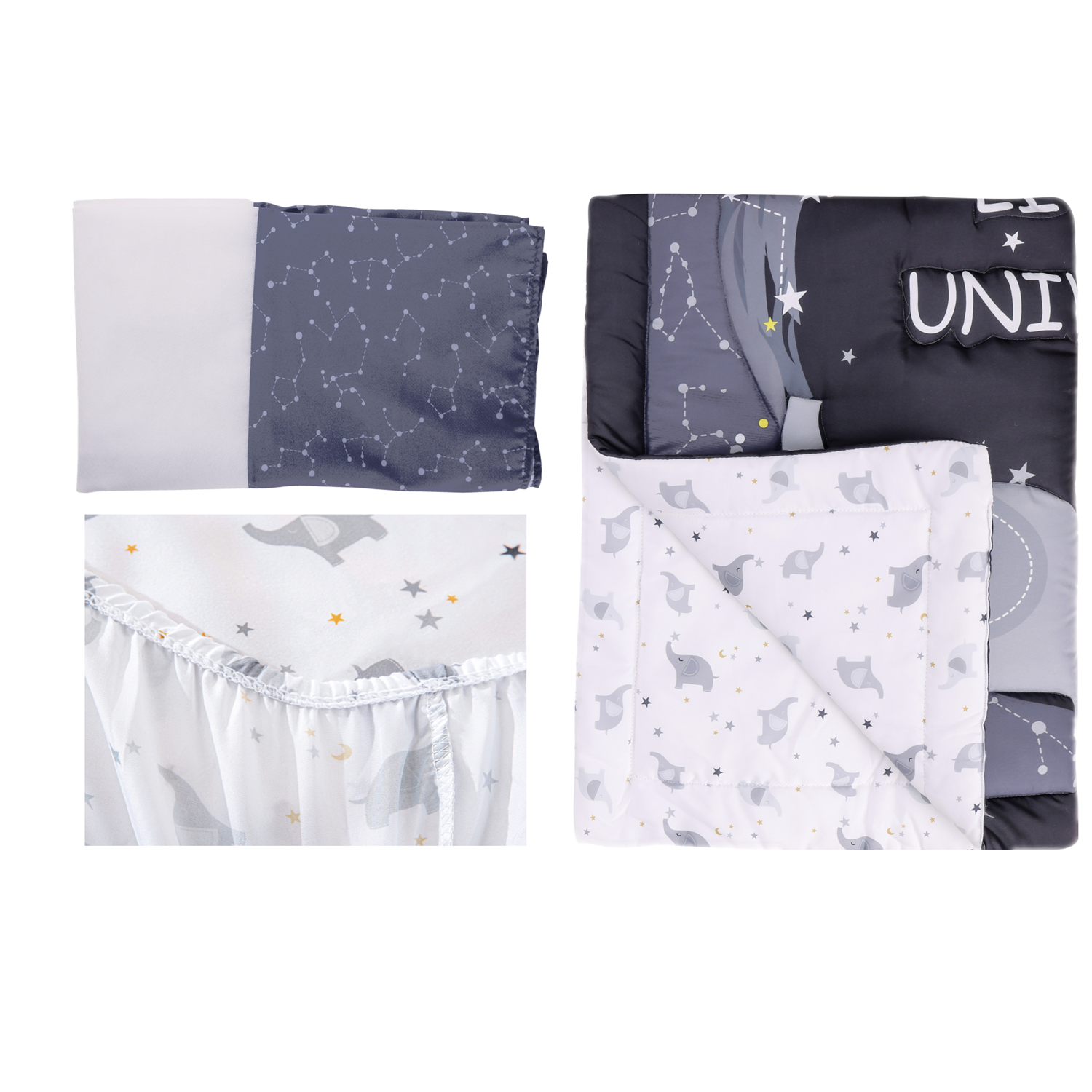 3Pcs Cosmic theme newborn Crib - Baby Nursery Themes Girl recensione e prezzo
