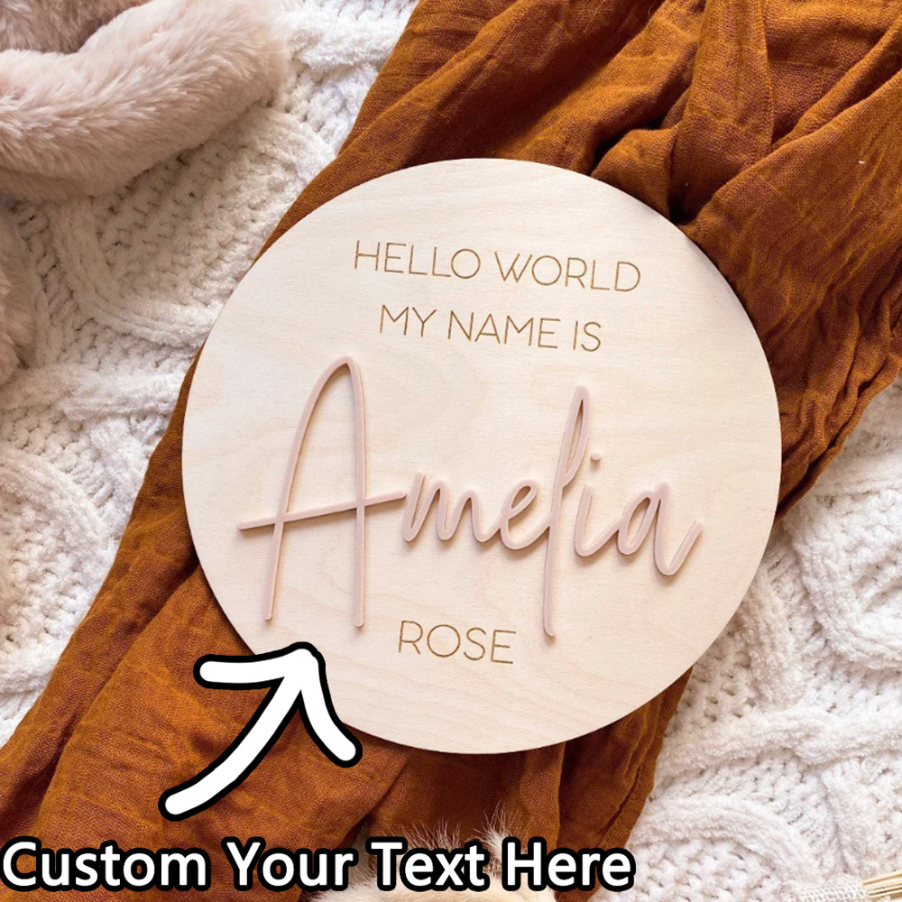 Personalised Wooden Hello Worl - Baby Nursery Name Sign recensione e prezzo