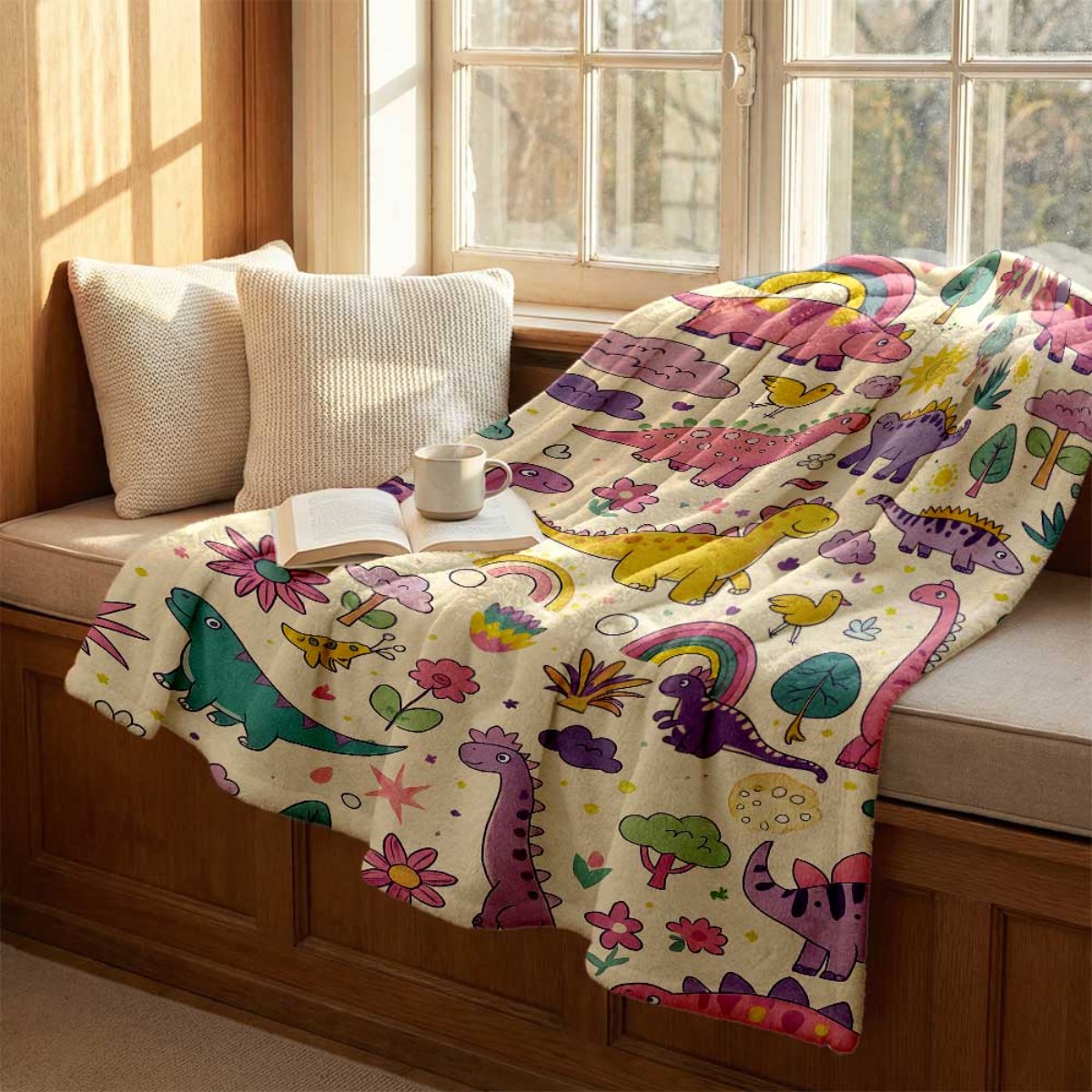 Super Cute Dinosaur Rainbow Th - Baby Nursery Themes Girl recensione e prezzo